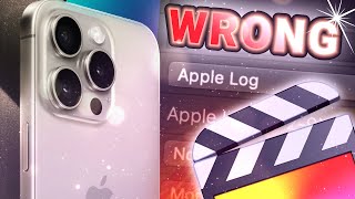 Final Cut Pro is RUINING your iPhone 15 Pro LOG Footage