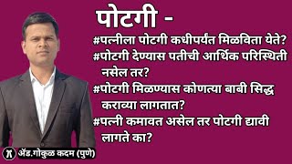 पोटगी मिळण्यास कोणत्या बाबी सिद्ध कराव्या लागतात? #घटस्फोट#पोटगी#Potagi#Alimony#Maintenance#Divorce