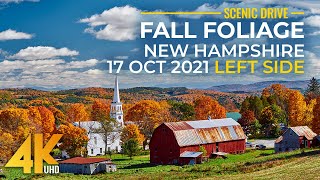 Peak Fall Foliage of New England in 4K - Autumn Scenic Drive in New Hampshire in Slow Motion - Pt. 2