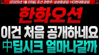 [한화오션 한화오션주가 한화오션주가전망]🔴딥시크 유통기한과 처음 공개하는 자료