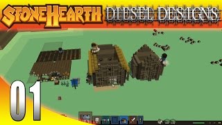 Let's Play Stonehearth: Ep 1: Breaking Ground! (Gameplay Alpha)