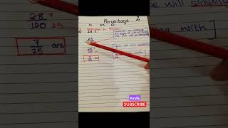 | Percentage As Fraction | D1 EX 8A Q1 (a) | #maths #solution #studyhub #fyp #shorts