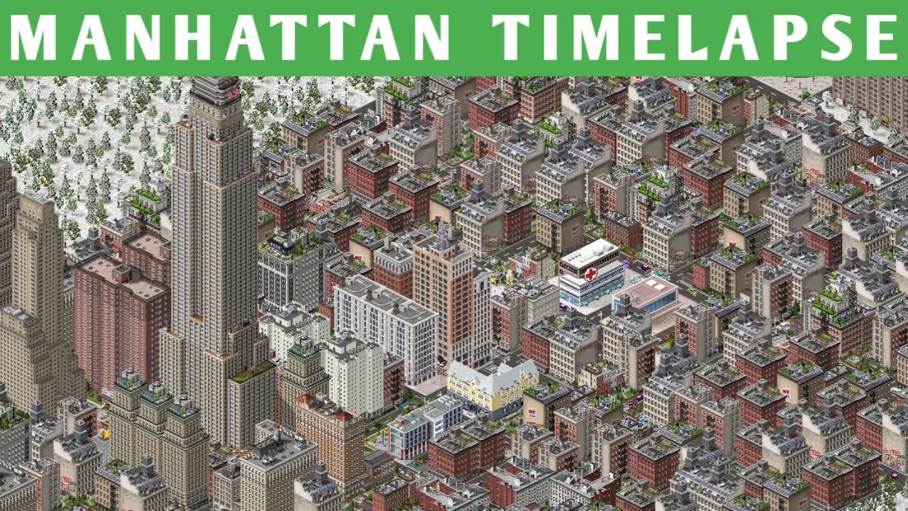 Manhattan City Timelapse In Theotown City Builder Game Youtube