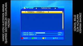 Türksat 4A TRT3 SPOR TV kanal ayarlama işlemi