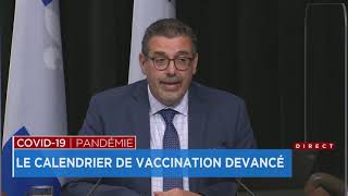 La 2e dose devancée au Québec