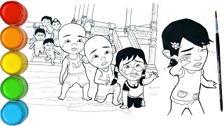 Menggambar dan Mewarnai Temanku Susanti pulang ke Indonesia | Upin & Ipin kreatif anak
