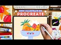 How I Use Procreate ✍️🎨 (Brushes + Process) | Draw with Me :)