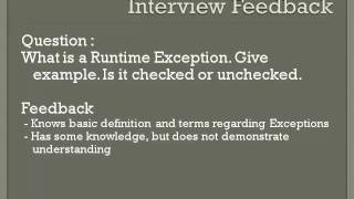 Java Exceptions - Fresher Interview Technical