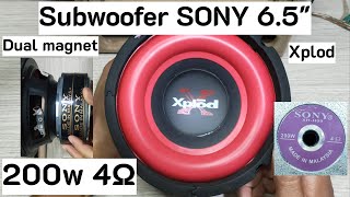 รีวิวลำโพงซับวูฟเฟอร์ Sony Xplod 6.5 นิ้ว 200w 4Ohm (แม่เหล็กคู่ 120mm) เบสลูกโตๆแน่นๆ ราคา 360 บาท