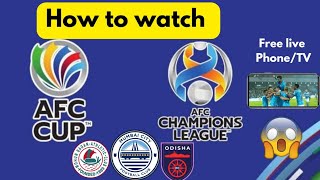 How to watch AFC Champions league & AFC Cup ? Mumbai City FC live match 🔥