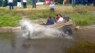 an original WW2 German type 166 Schwimmwagen in action