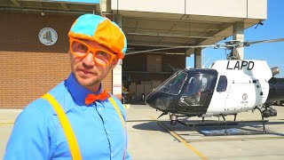 Blippi Explores a Police Helicopter - Blippi Explores | Educational Videos for Kids
