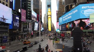 ⁴ᴷ⁶⁰ Walking NYC : Times Square from 42nd Street to 46th Street \u0026 6th Avenue (September 2, 2020)