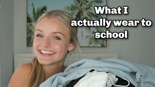 What I Actually Wear to School - OOTD for a week Try On Haul