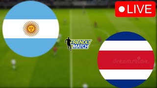 🔴Argentina vs Costa Rica LIVE International Friendly 2024 Match Video Game Simulation