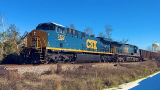 CSX E002-24 with CSX CW44AC 7422 leading with an awesome NC P3 on 01/24/2025 #train #video