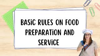 Q3 Hospitality and Tourism LESSON 4 FUNDAMENTALS OF FOOD PREPARATION AND SERVICE PART 1 -MATATAG CUR