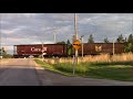 cn railfanning hd k3h echos cn 5797 west rolls through dacotah at dusk 17 06 19 2 2