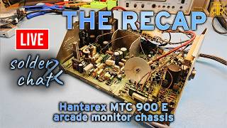 Solder & chat while recapping an arcade monitor chassis (Hantarex MTC 900 E)