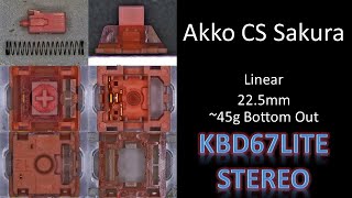 Akko CS Sakura KBD67Lite Mechanical Keyboard Switch Stereo Sound Test