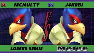 S@X 412 Losers Semis - McNutly (Falco) Vs. J4K0Bi (Falco) Smash Melee - SSBM