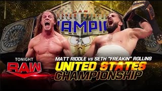 WWE RAW October 17, 2022 Matt Riddle vs Seth Rollins Official Match Card