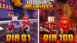 SOBREVIVI 100 DIAS no HALLOWEEN do FIVE NIGHT AT FREDDY'S no MINECRAFT