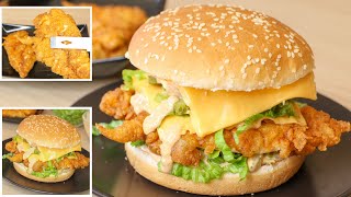 أروع برجر دجاج مع طريقة إعداد صوص ماكدونالدز الشهيرة والدجاج المقرمش بتبيلة رهيبة🍔😋Chicken Burger