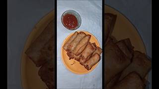 गेंहू के आटे से बनाएं घर पर क्रिपी वेज स्प्रिंग रोल। Spring roll recipe । Chinese spring roll । Roll