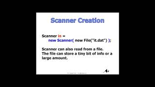 Using the Scanner to read from a data file (CSA)
