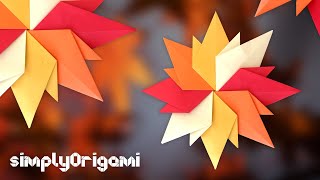 ORIGAMI Autumn Leaves | make EASY paper AUTUMN LEAVES | How To 🌸 | by Sok Song and Paolo Bascetta