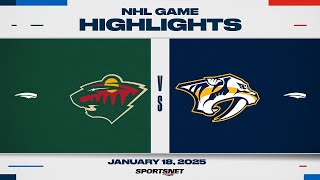 NHL Highlights | Wild vs. Predators - January 18, 2025