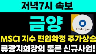 금양 🔥저녁7시 속보 MSCI 지수편입과 사우디리튬계약! 2700조 기대됩니다 #삼성전자#서정덕tv#김작가tv#상한가#기봉이주식tv #매집#중국#미국#박순혁이사#금양 #포스코홀딩스