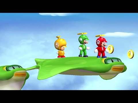 Newer Super Mario Bros Wii Rescue Peach 3 Player Co Op Part 11 Sky