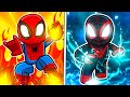 Spiderman & Miles Have ELEMENTAL POWERS in Roblox!