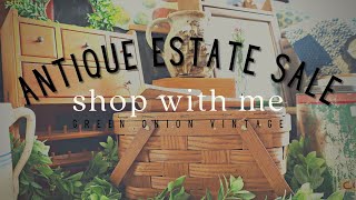 Estate Sale Haul + Shop With Me. Thrifted Farmhouse Decor + Cottage Antiques for Resale