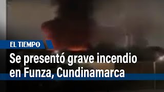 Grave incendio se presentó en una fábrica de accesorios para baños en Funza,Cundinamarca  lEl Tiempo