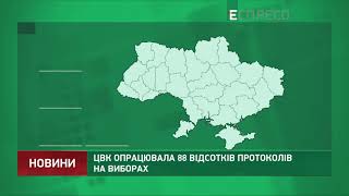 ЦВК опрацювала 88% протоколів на виборах