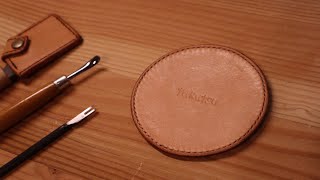 【Leather Craft】ヌメ革でコースター作ってみた。