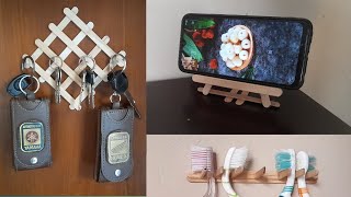 Ide kreatif stik es krim | DIY 3 Invention popsicle stick craft ideas