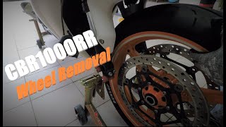 08-16 CBR1000RR Front Wheel Removal / Installation