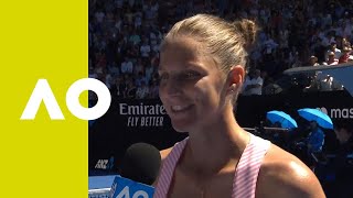 Karolina Pliskova on-court interview (QF) | Australian Open 2019
