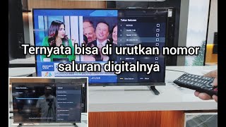 Cara Mencari Channel Digital dan mengurutkan Nomor Channel  Di Android TV Toshiba 32 inch