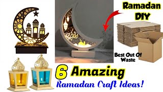 DIY Ramadan Moon Decor/Eid craft ideas/Cardboard reusing ideas/Ramadan decoration ideas /milad diy