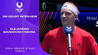 Alejandro Davidovich Fokina On-Court Interview | United Cup 2024 Group A