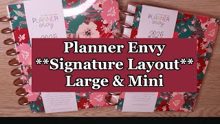 Planner Envy Signature Layout **Large VERSUS Mini** Flip Through NEW DISC PLANNER