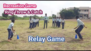 recreation game | ring throw and catch relay game | physicalfittness activity @srinupetcreations