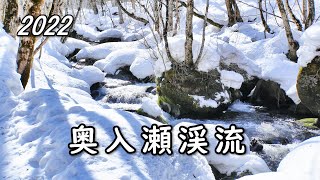 2022 春を待つ『奥入瀬渓流』雪解けの時  [4K]  #Oirase #Gorge #SnowScene #Aomori