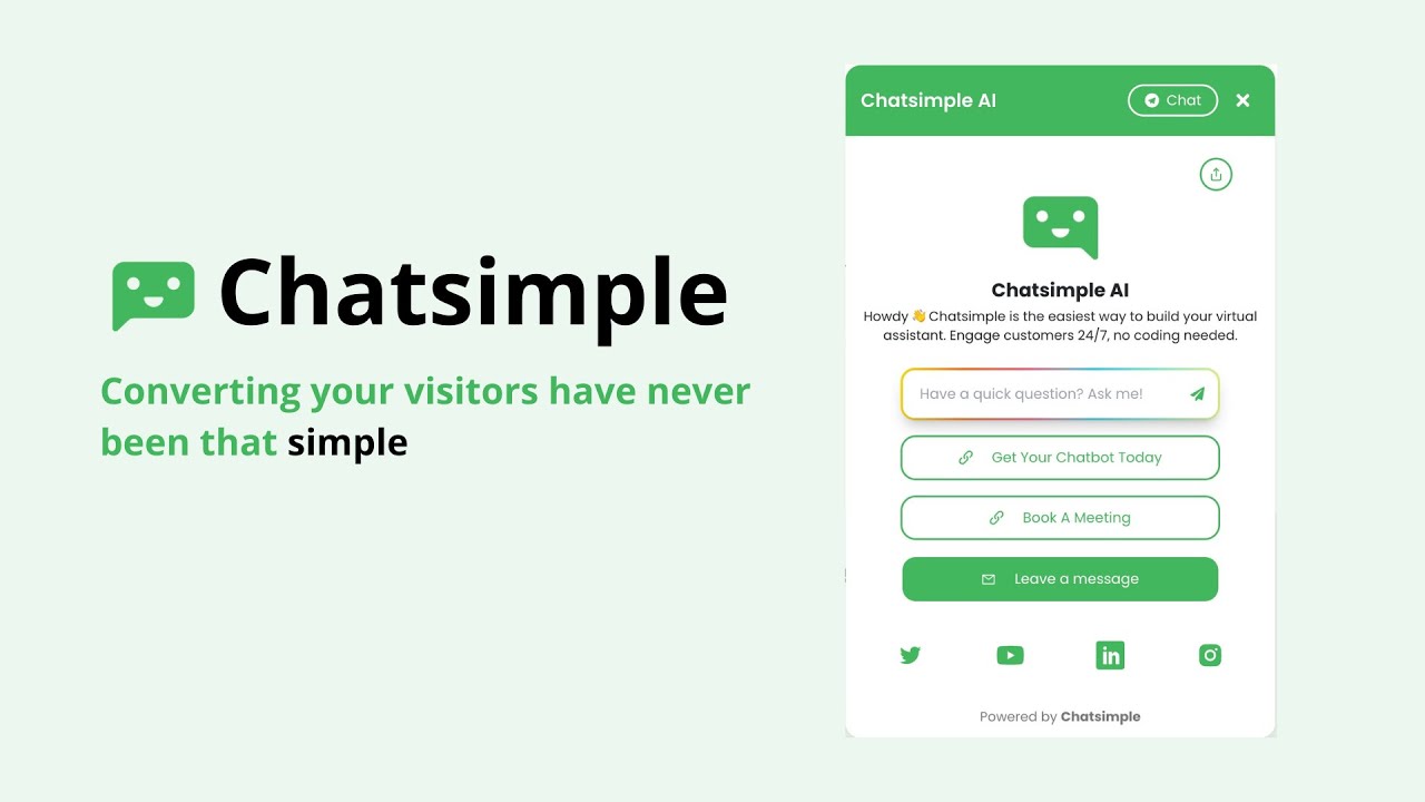 Building Chatbot With Chatsimple Full Demo July 24 Youtube