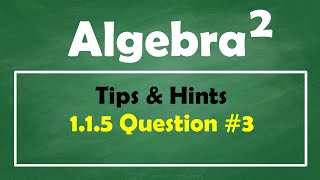 1 1 5 - Tips & Hints - Function Notation - #3